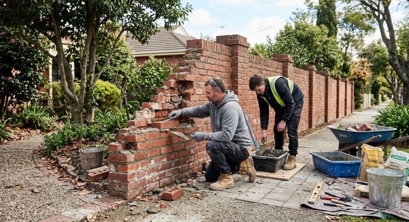 Brick Fence Repair in Minot, ND