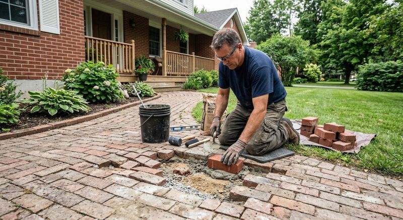 Brick Pathway Repair in Minot, ND