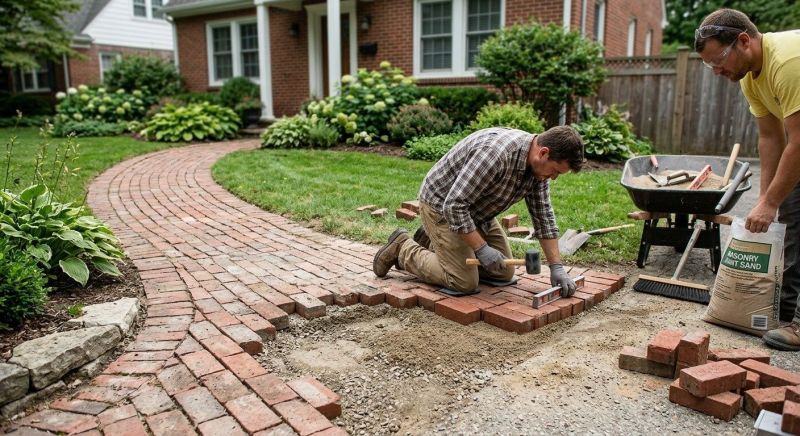 Brick Pathway Repair in Minot, ND