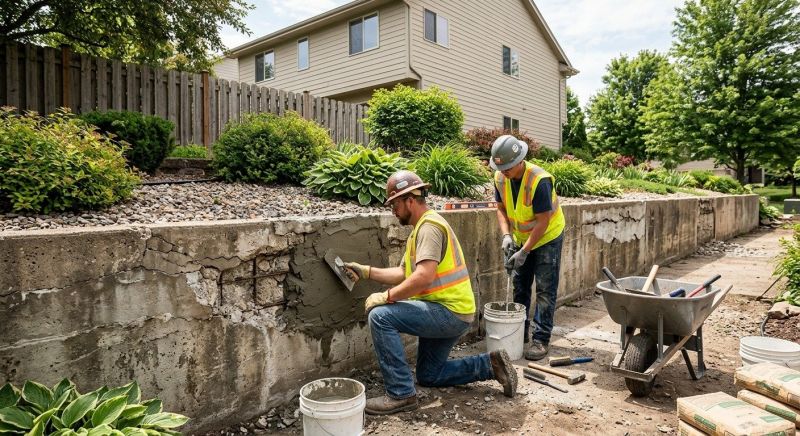 Brick Retaining Wall Repair in Minot, ND