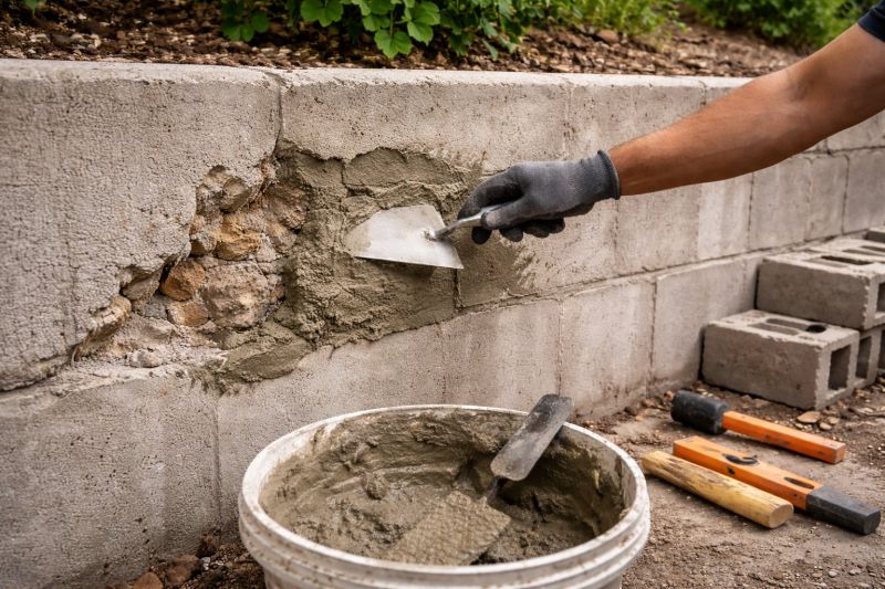 Brick Retaining Wall Repair in Minot, ND