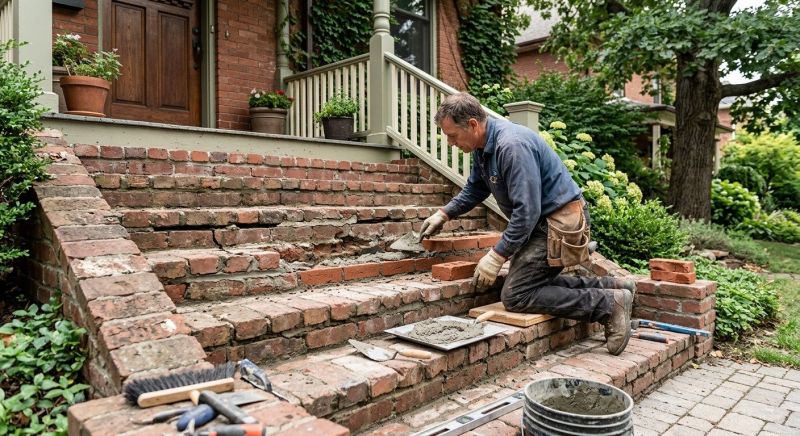 Brick Stairs Repair in Minot, ND
