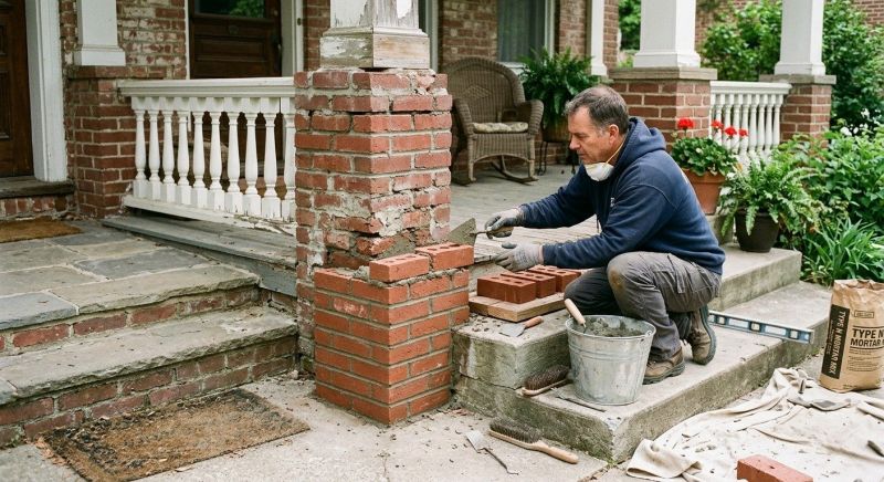 Brick Stairs Repair in Surrey, ND