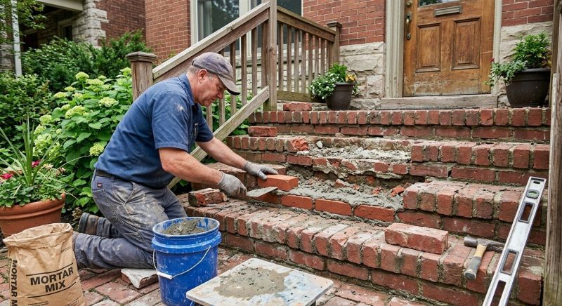 Brick Steps Repair in Minot, ND