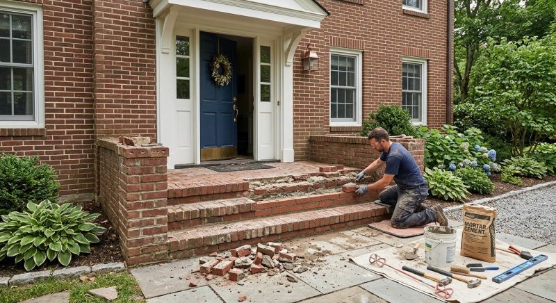 Brick Stoop Repair in Minot, ND