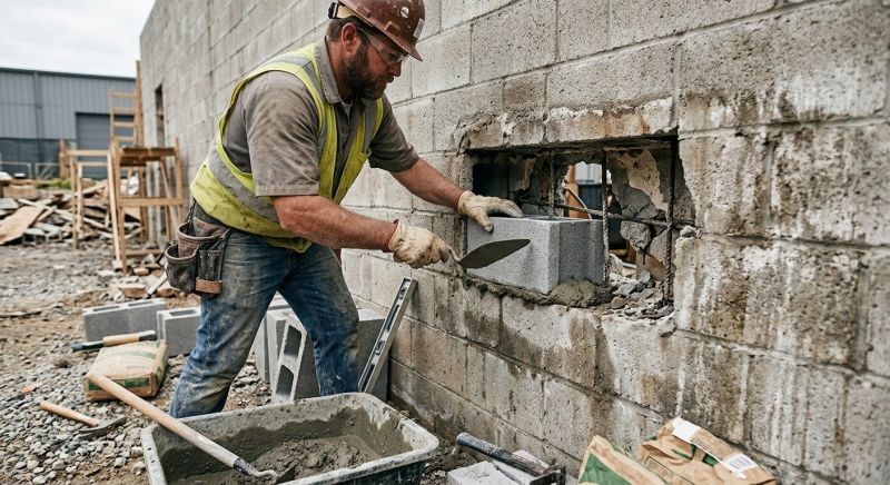 Concrete Block Repair in Minot, ND
