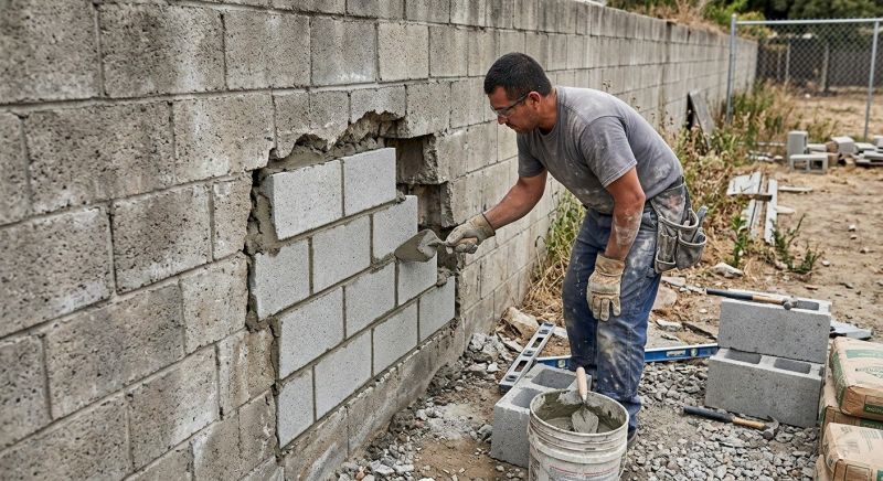 Concrete Block Repair in Minot Afb, ND