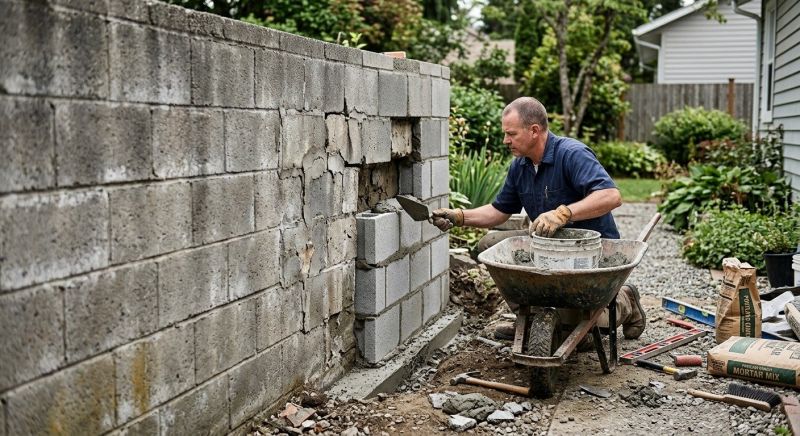 Concrete Block Repair in Minot Afb, ND