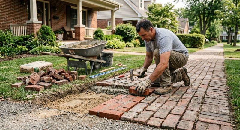 Entryway Brick Repair in Minot, ND