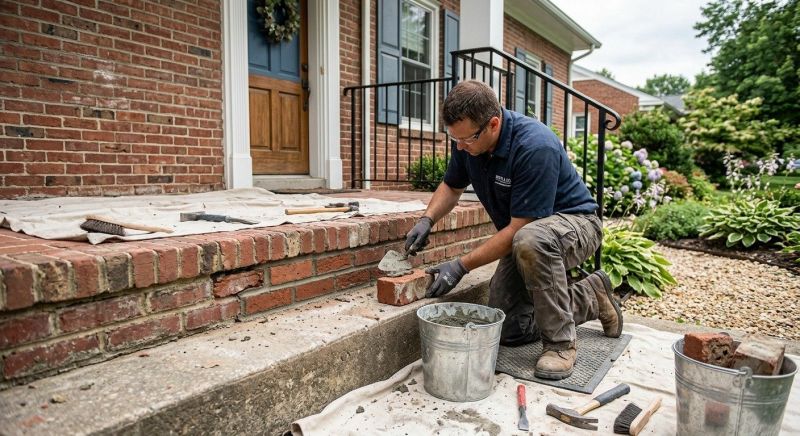 Porch Brick Repair in Minot, ND