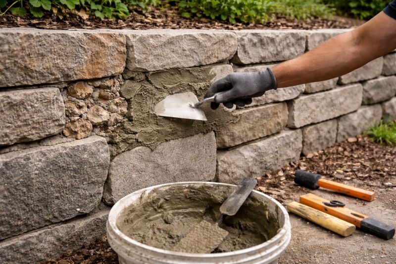 Retaining Wall Repair in Surrey, ND