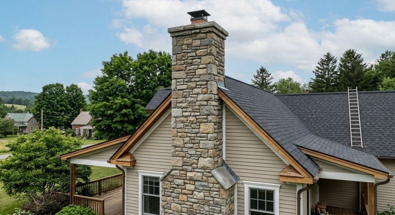 Stone Chimney Installation in Minot, ND