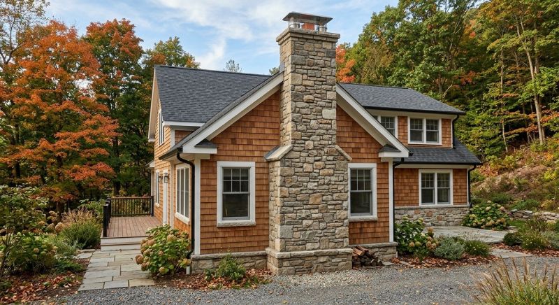 Stone Chimney Installation in Surrey, ND