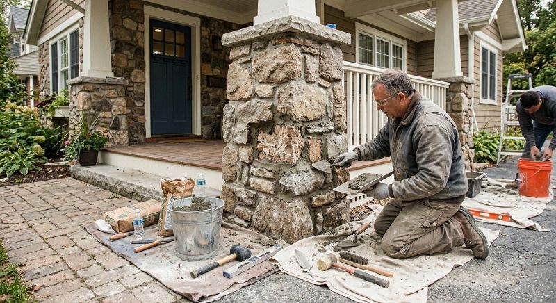 Stone Column Repair in Minot, ND