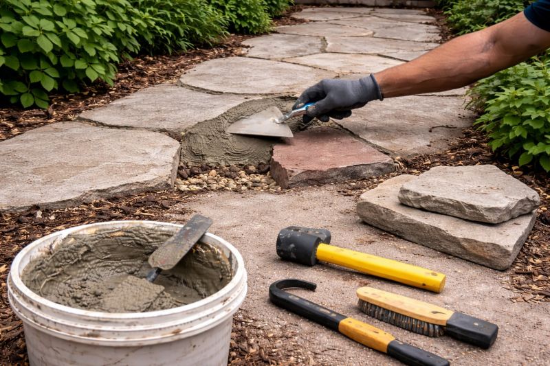 Stone Walkway Repair in Minot, ND